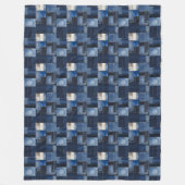 Couverture Polaire Illustration d'art en tissu de Dénim de Patchwork  (Devant)