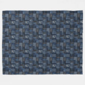 Couverture Polaire Illustration d'art en tissu de Dénim de Patchwork  (Devant (Horizontal))