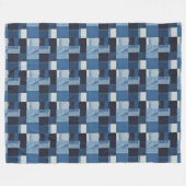 Couverture Polaire Illustration d'art en tissu de Dénim de Patchwork (Devant (Horizontal))
