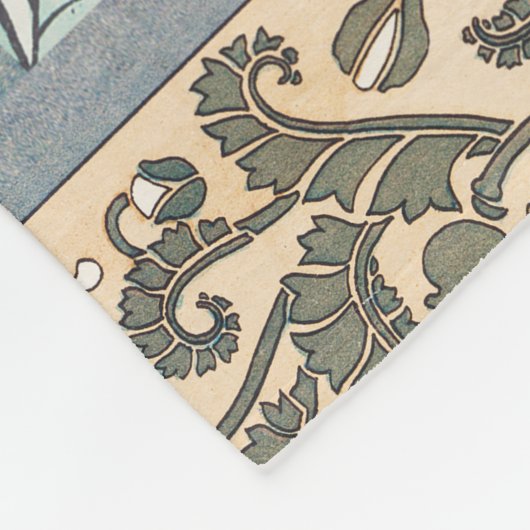 Couverture Polaire illustration d'art pavot fleur jaune (Coin)