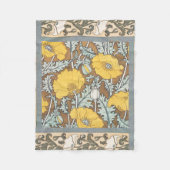 Couverture Polaire illustration d'art pavot fleur jaune (Devant)