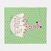 Couverture Polaire Illustration d'autruche pour bébé à couver mignon (Devant (Horizontal))