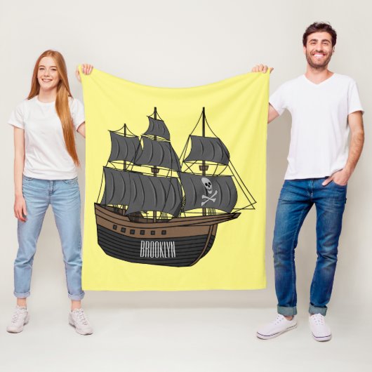 Couverture Polaire Illustration de bateau pirate (En situation)