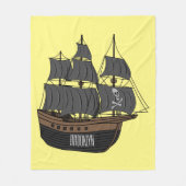 Couverture Polaire Illustration de bateau pirate (Devant)