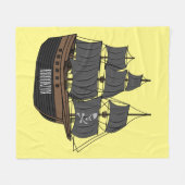 Couverture Polaire Illustration de bateau pirate (Devant (Horizontal))