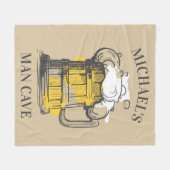 Couverture Polaire Illustration de bières de texte personnalisé (Devant (Horizontal))