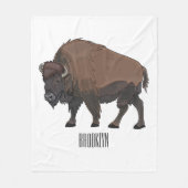 Couverture Polaire Illustration de bison (Devant)