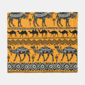 Couverture Polaire Illustration De Camels Design Motif sans joint. (Devant (Horizontal))