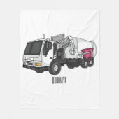 Couverture Polaire Illustration de camion à ordures (Devant)