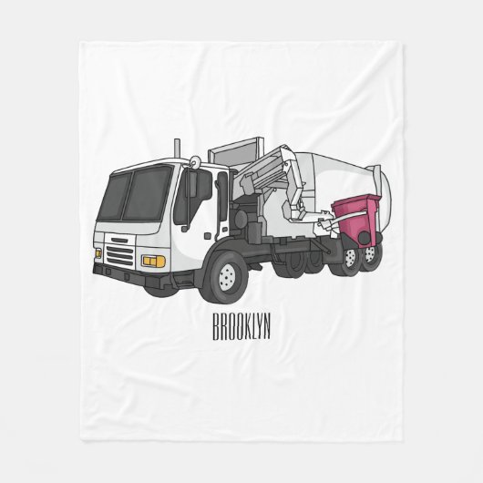 Couverture Polaire Illustration de camion à ordures (Devant)
