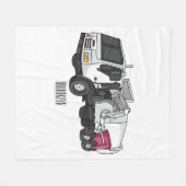 Couverture Polaire Illustration de camion à ordures (Devant (Horizontal))