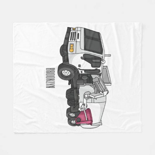 Couverture Polaire Illustration de camion à ordures (Devant (Horizontal))