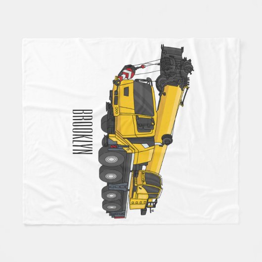 Couverture Polaire Illustration de camion de grue (Devant (Horizontal))