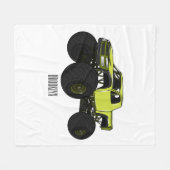 Couverture Polaire Illustration de camion monstre (Devant (Horizontal))