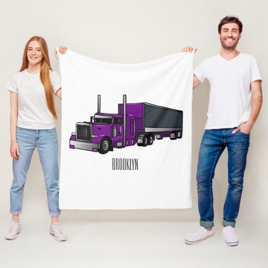 Couverture Polaire Illustration de camion semi-remorque (En situation)
