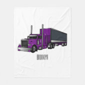 Couverture Polaire Illustration de camion semi-remorque (Devant)