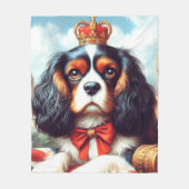 Couverture Polaire Illustration de Cavalier King Charles Spaniel (Devant)