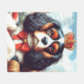 Couverture Polaire Illustration de Cavalier King Charles Spaniel (Devant (Horizontal))
