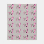 Couverture Polaire illustration de cerise Halloween rose mignonne (Devant)