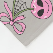 Couverture Polaire illustration de cerise Halloween rose mignonne (Coin)