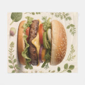 Couverture Polaire Illustration de cheeseburger gastronomique (Devant (Horizontal))
