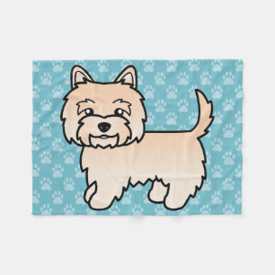 Couverture Polaire Illustration de chien de dessin animé Cairn Terrie