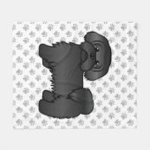 Couverture Polaire Illustration de chien de dessin animé mignon Shih (Devant (Horizontal))