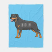 Couverture Polaire Illustration de chien Rottweiler (Devant)
