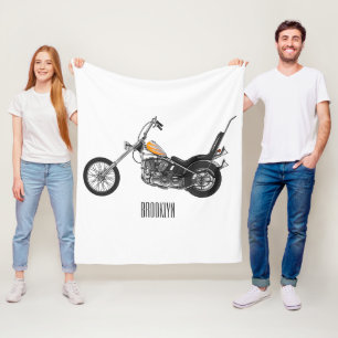Couverture Polaire Illustration de Chopper Motorcycle 1950