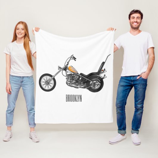 Couverture Polaire Illustration de Chopper Motorcycle 1950 (En situation)