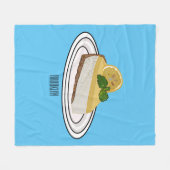 Couverture Polaire Illustration de citron cheesecake (Devant (Horizontal))