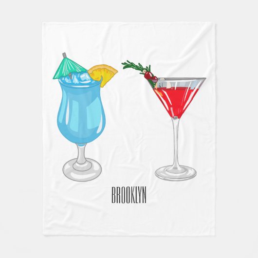 Couverture Polaire Illustration de cocktail (Devant)
