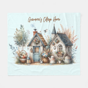 Couverture Polaire Illustration de Cottages Haven Floral Homes