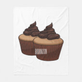 Couverture Polaire Illustration de Cupcake (Devant)