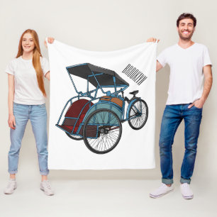 Couverture Polaire Illustration de cyclo-pousse