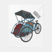 Couverture Polaire Illustration de cyclo-pousse (Devant)