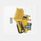 Couverture Polaire Illustration de dessin animé Bulldozer (Devant (Horizontal))