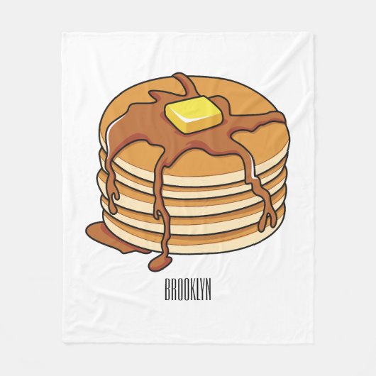 Couverture Polaire Illustration de dessin animé de Pancake (Devant)