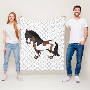 Couverture Polaire Illustration de dessin animé de poney Shetland Pin