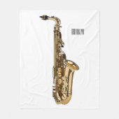 Couverture Polaire Illustration de dessin animé de saxophone (Devant)