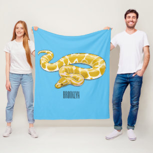 Couverture Polaire illustration de dessin animé de serpent python bir