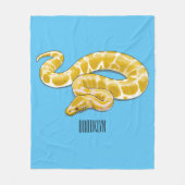 Couverture Polaire illustration de dessin animé de serpent python bir (Devant)