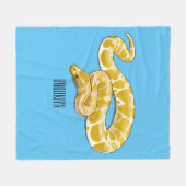 Couverture Polaire illustration de dessin animé de serpent python bir (Devant (Horizontal))