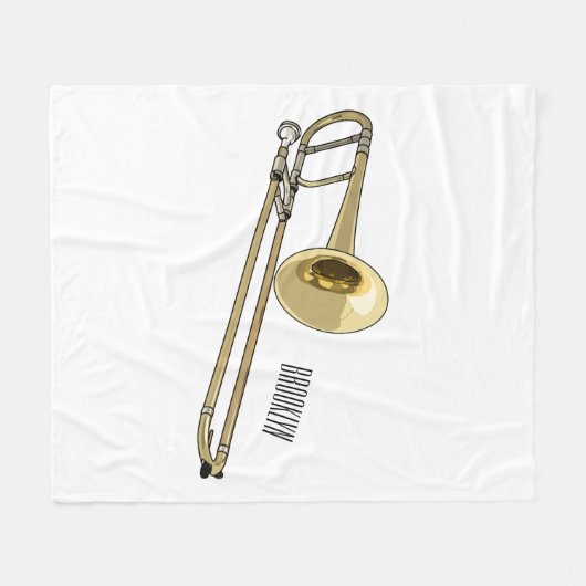 Couverture Polaire Illustration de dessin animé de Trombone (Devant (Horizontal))
