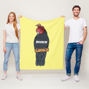 Couverture Polaire Illustration de dessin animé d'oiseau cacatoès gan