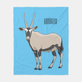 Couverture Polaire illustration de dessin animé d'oryx (Devant)