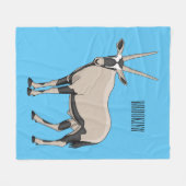Couverture Polaire illustration de dessin animé d'oryx (Devant (Horizontal))