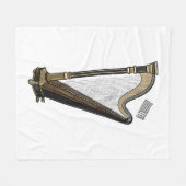 Couverture Polaire Illustration de dessin animé sur la harpe (Devant (Horizontal))