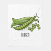 Couverture Polaire Illustration de dessin de pois (Devant)