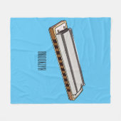 Couverture Polaire Illustration de dessin d'Harmonica (Devant (Horizontal))